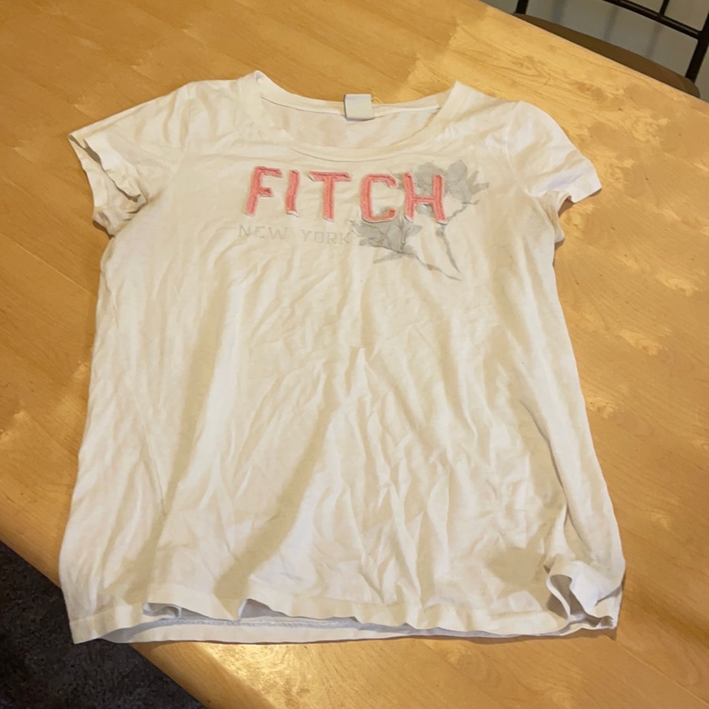 Abercrombie and Fitch tee with sewn on letters